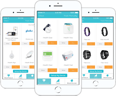 Collect patient data via wearables graphics