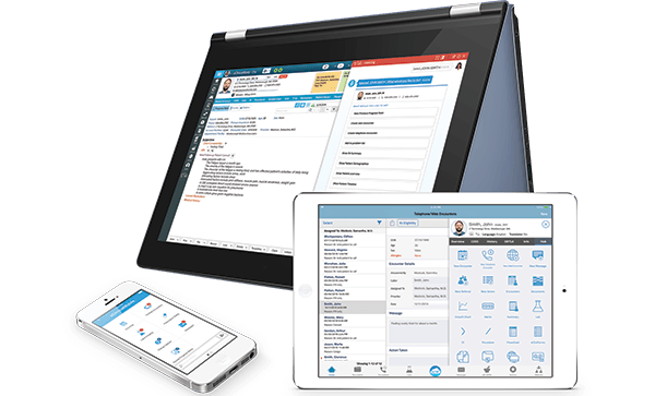 eClinicalWorks on desktop mobile and tablet graphic