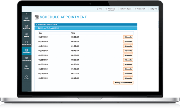 Online Appointment Booking Desktop graphic